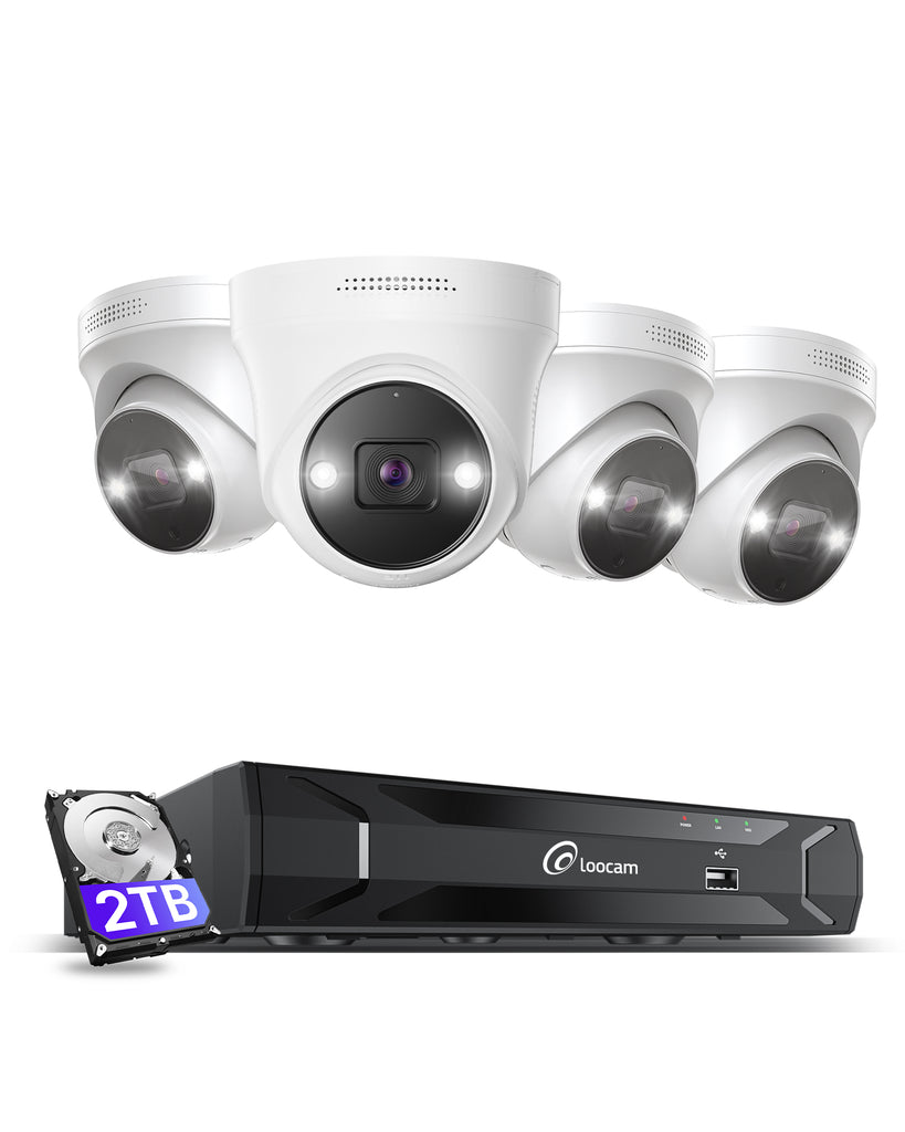 Loocam 4K PoE Security Camera System CCTV Wired, Smart AI Person