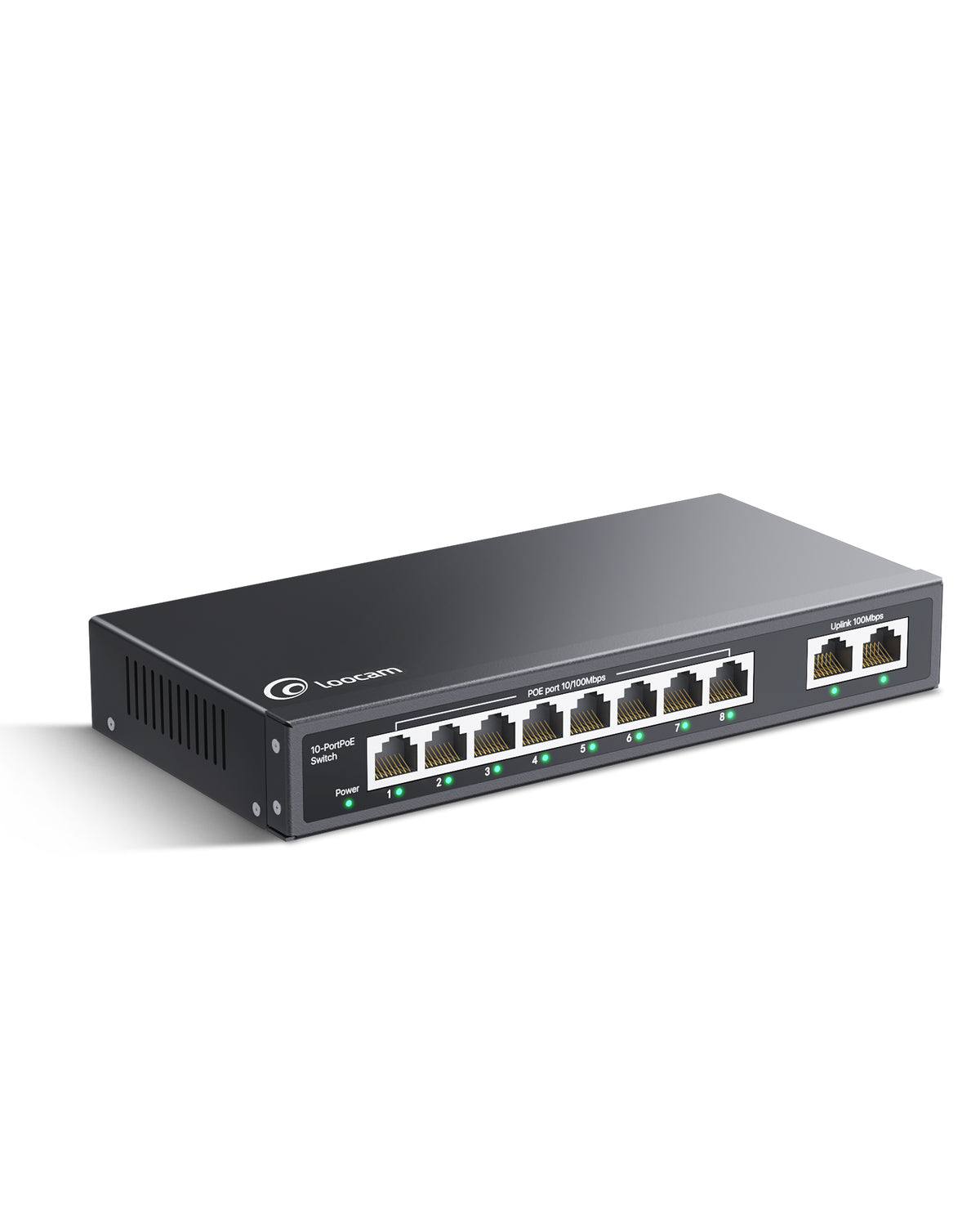 Loocam PoE Switch 4 PoE Gigabit Ports avec 1 Gigabit Uplink Port, PoE 1000Mbps Ethernet Réseau