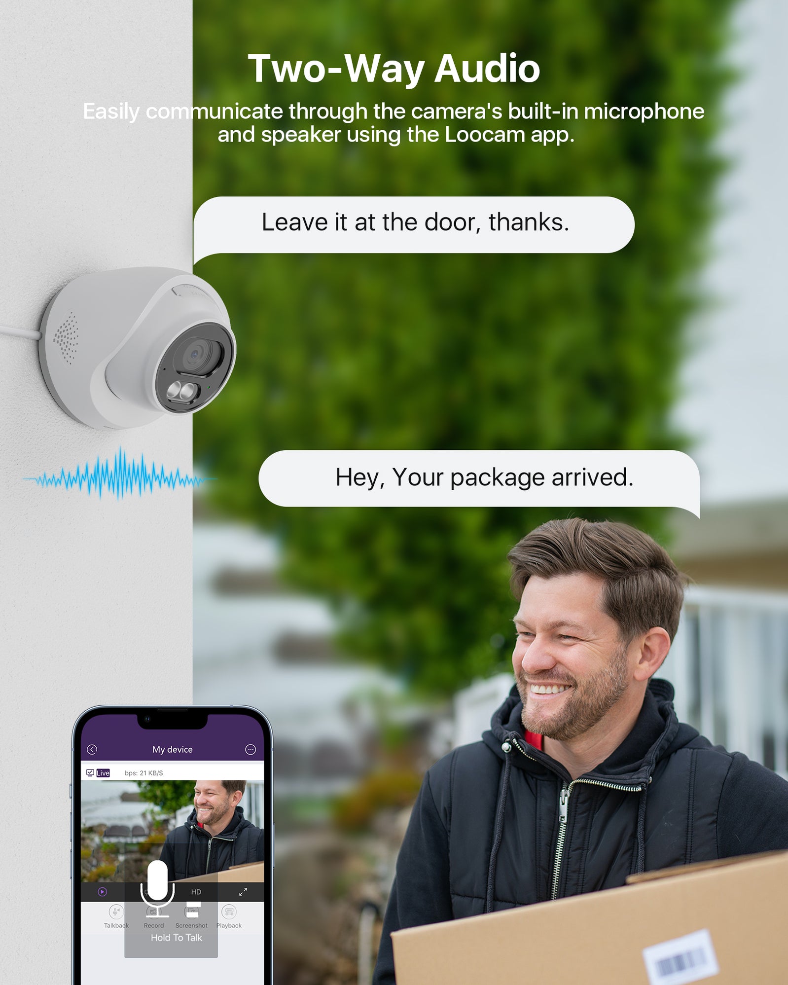 Loocam 2.5K PoE Security IP Camera System 1TB, Two-Way Audio, Person D ...